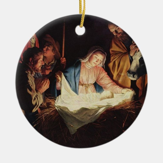 Religiöse Geburt Christisszenenmalereiverzierung Keramikornament (Vorne)