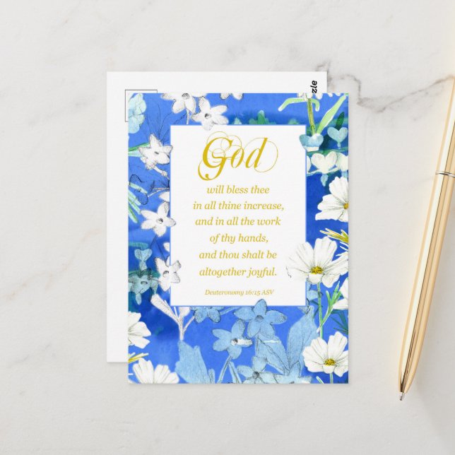 Religiöse Geburtstagskurse Postkarte (Vorderseite/Rückseite Beispiel)