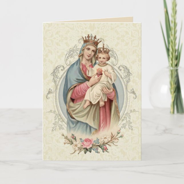 Religiöse gesegnete Jungfrau Mary Jesus Karte (Vorderseite)