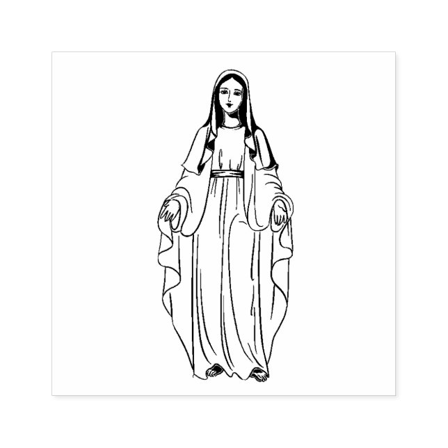 Religiöse gesegnete Jungfrau Mary Katholic Gummistempel (Prägung)
