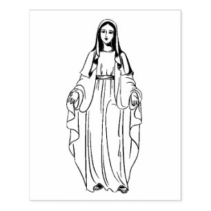 Religiöse gesegnete Jungfrau Mary Katholic Rubber Gummistempel