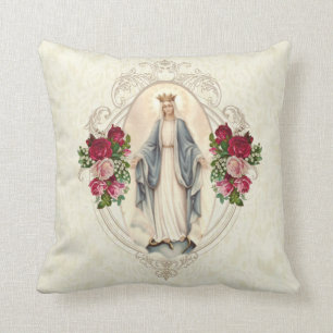 Religiöse gesegnete Jungfrau Mary katholische Rose Kissen