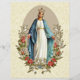 Religiöse gesegnete Jungfrau Mary Katholische Rote Flyer