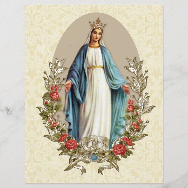Religiöse gesegnete Jungfrau Mary Katholische Rote Flyer (Vorne)