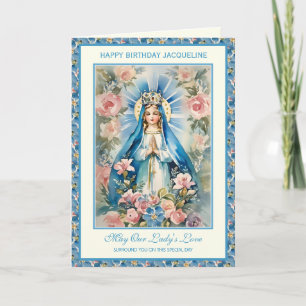 Religiöse Gesegnete Maria Florale Gebetskarten-Ros Karte