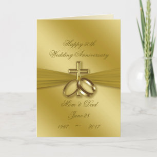 Religiöse goldene Hochzeitstag-Karte Karte