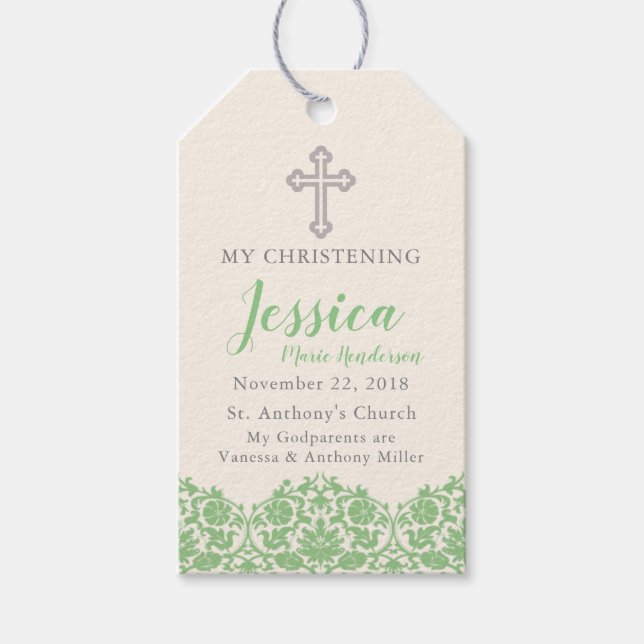 Religiöse Green Tag Geschenkanhänger (Vorderseite)