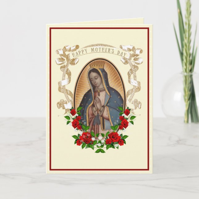 Religiöse Guadalupe Jungfrau Mary Mothers Day Card Karte (Vorderseite)