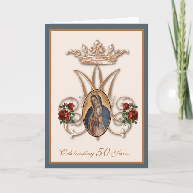 Religiöse Guadalupe Jungfrau Mary Rote Rosen Karte (Vorderseite)