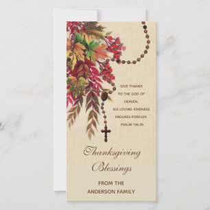 Religiöse Herbstlaube Rosary Erntedank Holiday