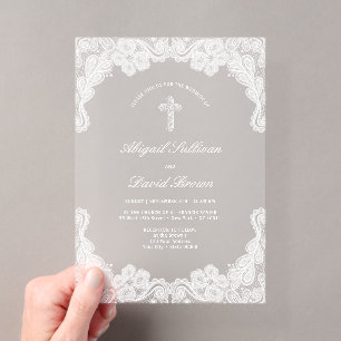 Religiöse Hochzeit Acryleinladungen
