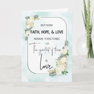 Religiöse Hochzeitsszenario Glaube Hoffnung und Li Karte