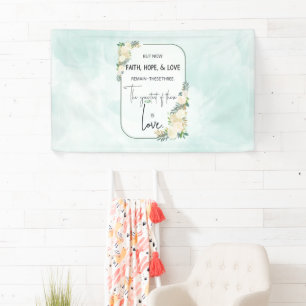 Religiöse Hochzeitstag-Jubiläum Faith Hope-Liebe Banner