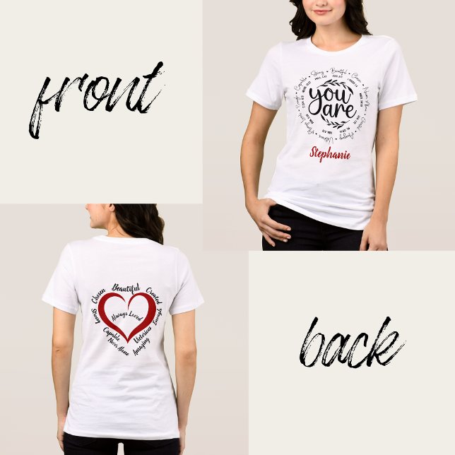 Religiöse Inspirationsbibliotheken "You are" Tri-Blend Shirt (Von Creator hochgeladen)