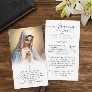 Religiöse Jungfrau Maria Foto-Trauerkarte
