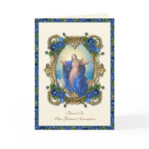 Religiöse Jungfrau Mary floral katholische Annahme