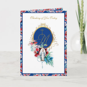 Religiöse Jungfrau Mary Friendship Rosary Katholic Karte
