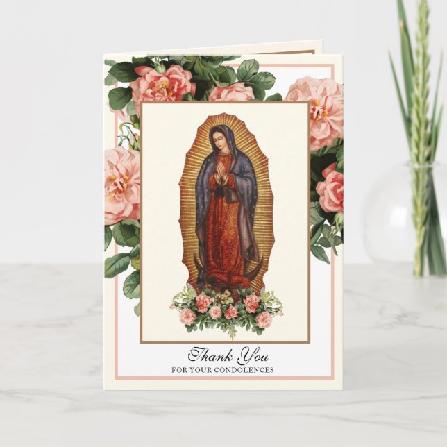 Religiöse Jungfrau Mary Guadalupe Katholische Beer Karte (Vorderseite)