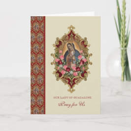 Religiöse Jungfrau Mary Guadalupe Spanische Festka Karte