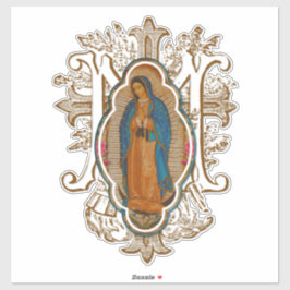 Religiöse Jungfrau Mary Guadalupe Spanischer Stick Aufkleber