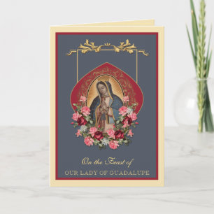 Religiöse Jungfrau Mary Guadalupe Spanisches Fest Karte