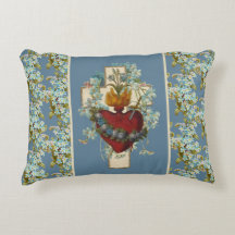 Religiöse Jungfrau Mary Heart Floral Cross  