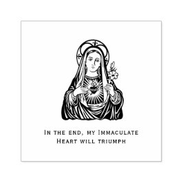 Religiöse Jungfrau Mary imakulieren Herz Gummistempel