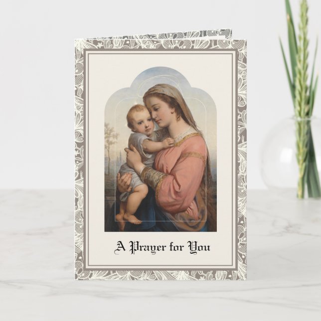 Religiöse Jungfrau Mary Jesus Gebetskarte Karte (Vorderseite)