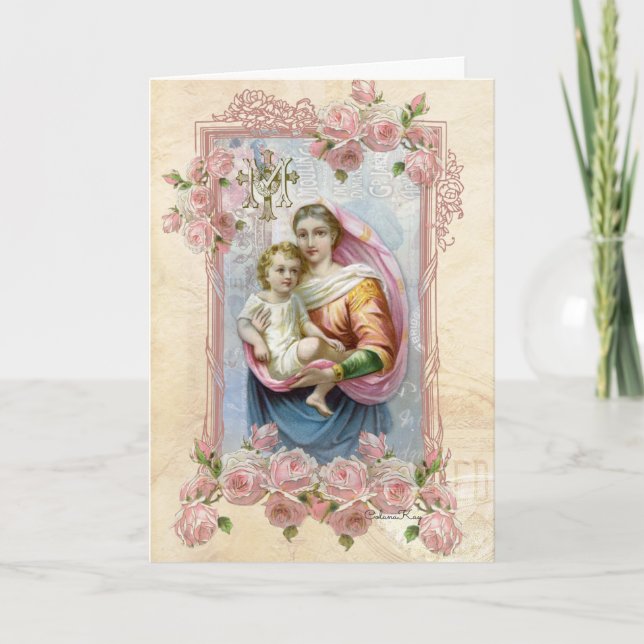 Religiöse Jungfrau Mary Jesus katholische Collage  Karte (Vorderseite)
