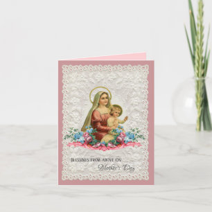 Religiöse Jungfrau Mary Jesus Mothers Day Feiertagskarte