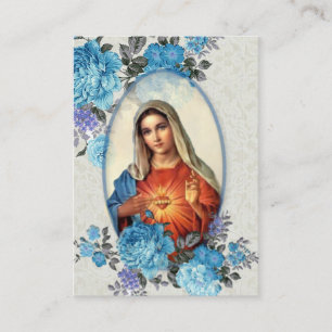 Religiöse Jungfrau Mary Memorare Gebet Heilige Kar Visitenkarte