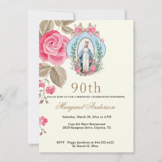 Religiöse Jungfrau zum Geburtstag Mary Scripture P Einladung