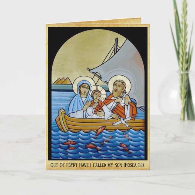 Religiöse Karte, Goldschmuck, beleuchtete Halos Karte (Vorderseite)