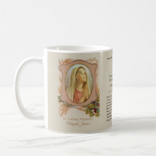 Religiöse katholische Begräbnis- Erinnerungsmary Kaffeetasse