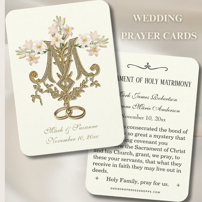 Religiöse katholische Gastgeschenk Hochzeit Heilig Visitenkarte (Von Creator hochgeladen)