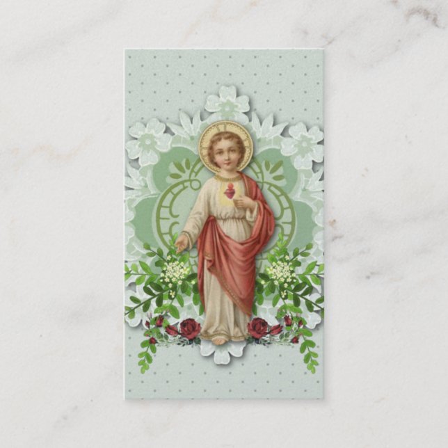 Religiöse katholische Heilige Herz Jesu Gebet Platzkarte (Vorderseite)