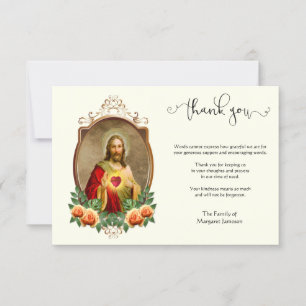 Religiöse katholische Jesus Beileid Dankeschön Kar Dankeskarte