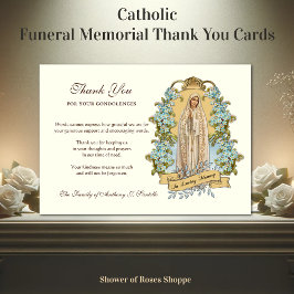 Religiöse katholische Jungfrau Mary Floral Beileid Dankeskarte