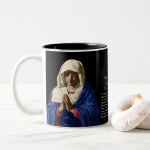 Religiöse katholische Jungfrau Mary Funeral Memor Zweifarbige Tasse
