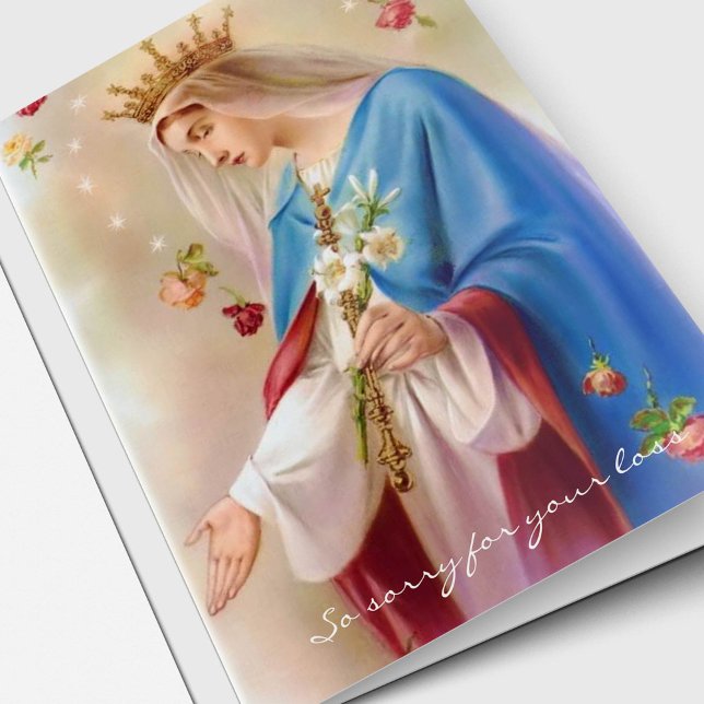 Religiöse katholische Rosaries Beerdigung Danke Karte (Catholic Sympathy Rosaries Religious Funeral Thank You Cards)