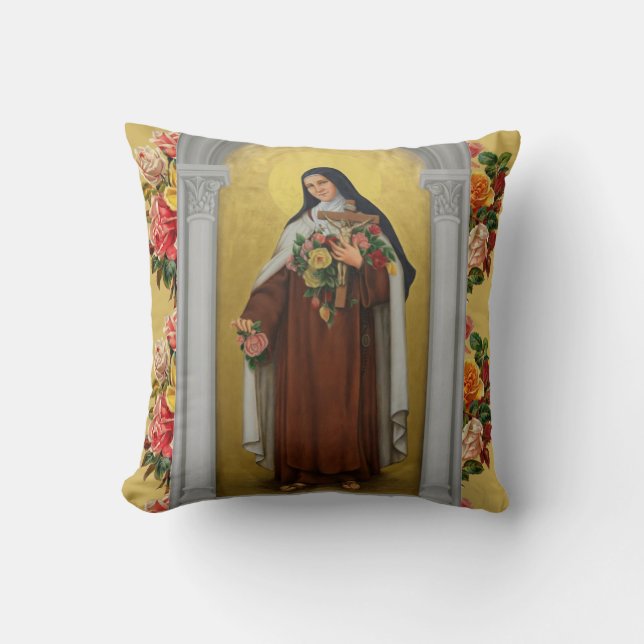 Religiöse katholische St. Therese Carmelite Kissen (Vorderseite)