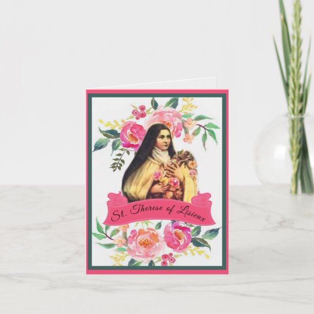 Religiöse katholische St. Therese Gebet Novena Karte (Vorderseite)