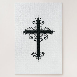 Religiöse Kreuzung mit einem Ornament