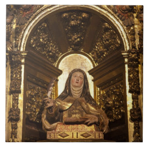 Religiöse Kunst, die Santa Teresa darstellt Fliese