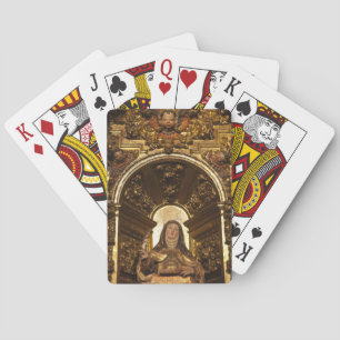 Religiöse Kunst, die Santa Teresa darstellt Spielkarten