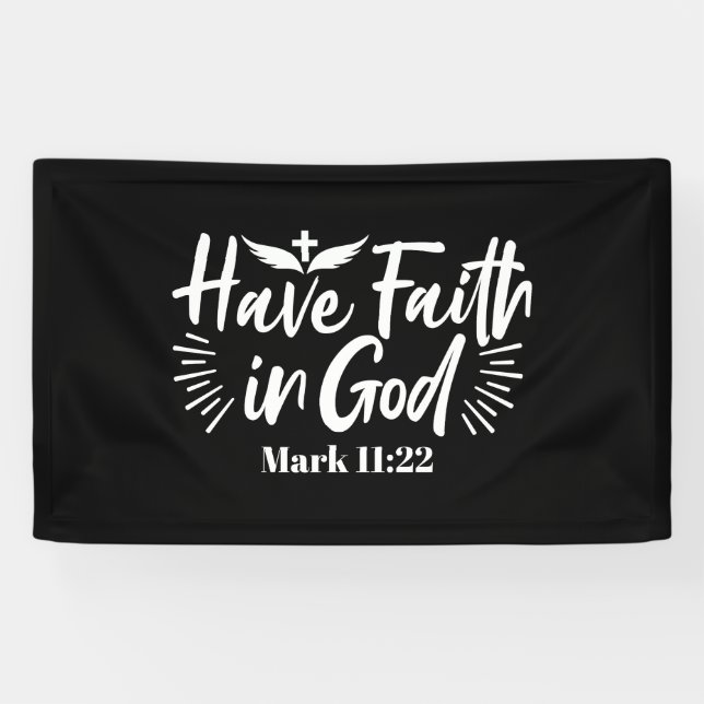 Religiöse Kunst: Glauben an Gottes Schriftendesign Banner (Horizontal)