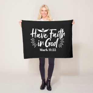 Religiöse Kunst: Glauben an Gottes Schriftendesign Fleecedecke