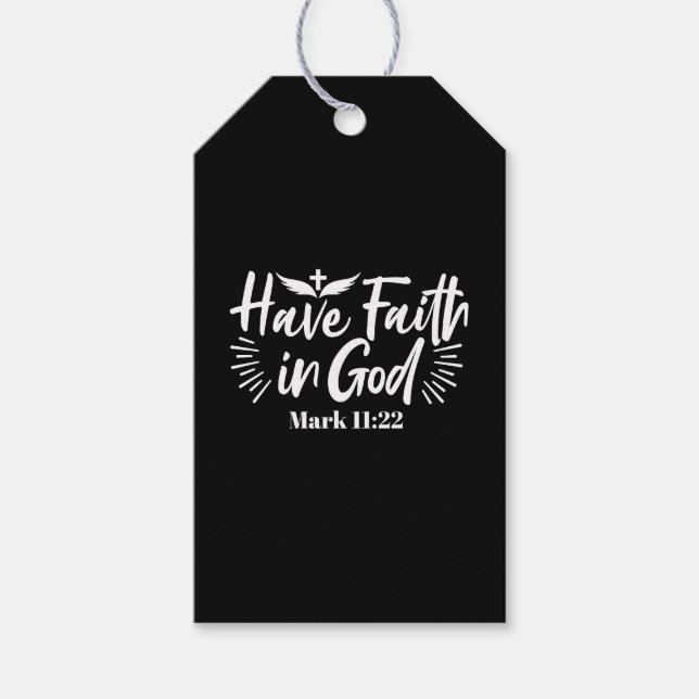 Religiöse Kunst: Glauben an Gottes Schriftendesign Geschenkanhänger (Vorderseite)