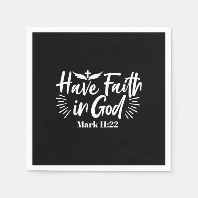 Religiöse Kunst: Glauben an Gottes Schriftendesign Serviette (Vorderseite)