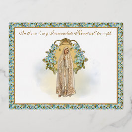 Religiöse Lady of Fatima Katholic Unaculululous He Folie Einladungspostkarte